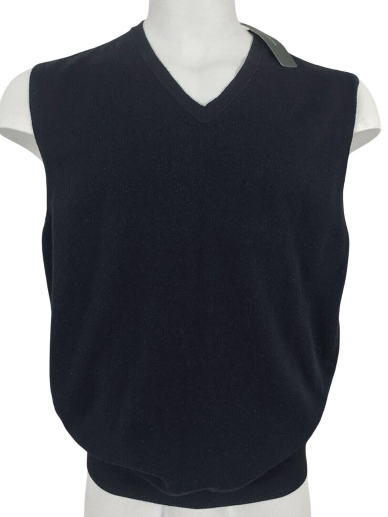 New $485 Ermenegildo Zegna Sweater Vest! E 52 Medium Dark Navy Italy